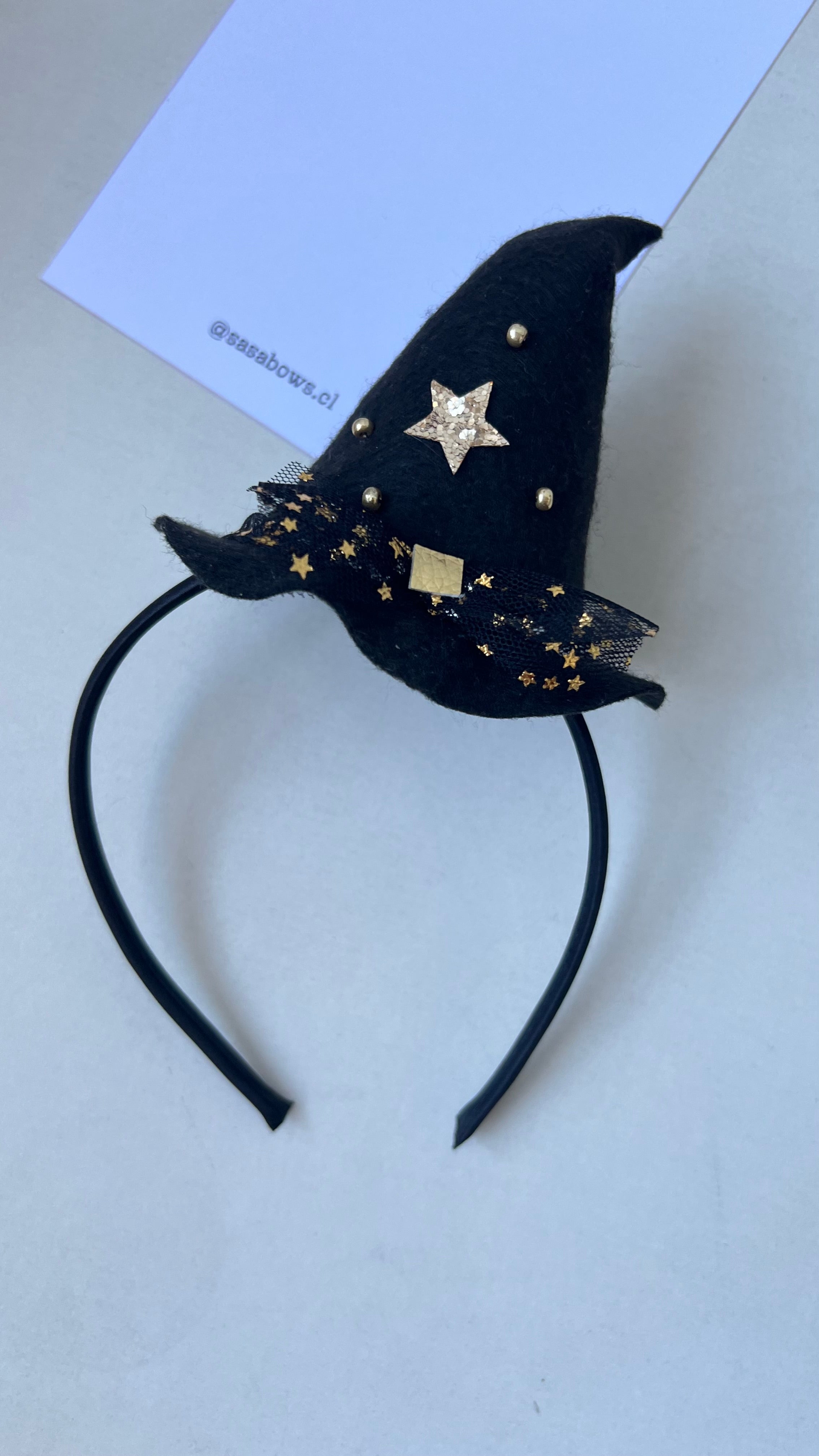 Cintillo sombrero brujita