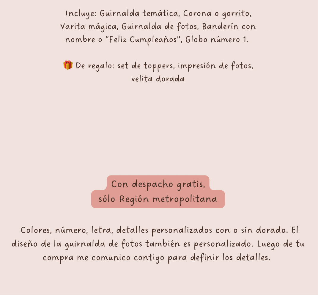 Kit completo personalizado |